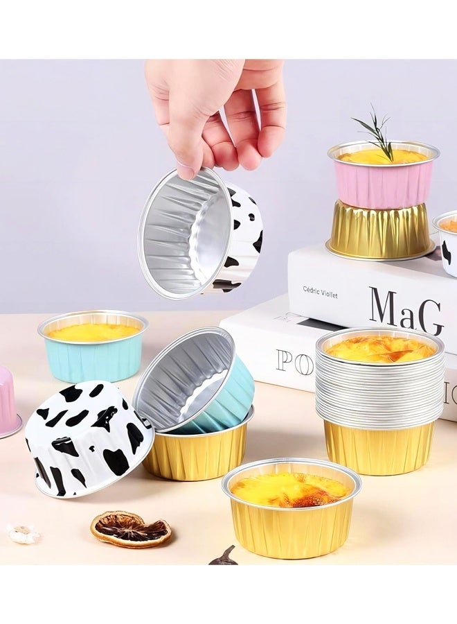 20 PCS Round Mini Loaf Pans with Lids,Mini Cake Pans with Lids,for Wedding Birthday Party(Gold) - Image 5